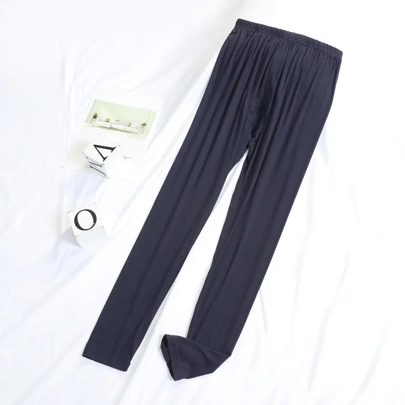 Thin Modal Thermal Pants for Men, High-Waisted, Tight-Fitting, Cotton-Lined, Warm Pants, Sleep Pants, Large Size Thermal Pants in Stock - Image 4