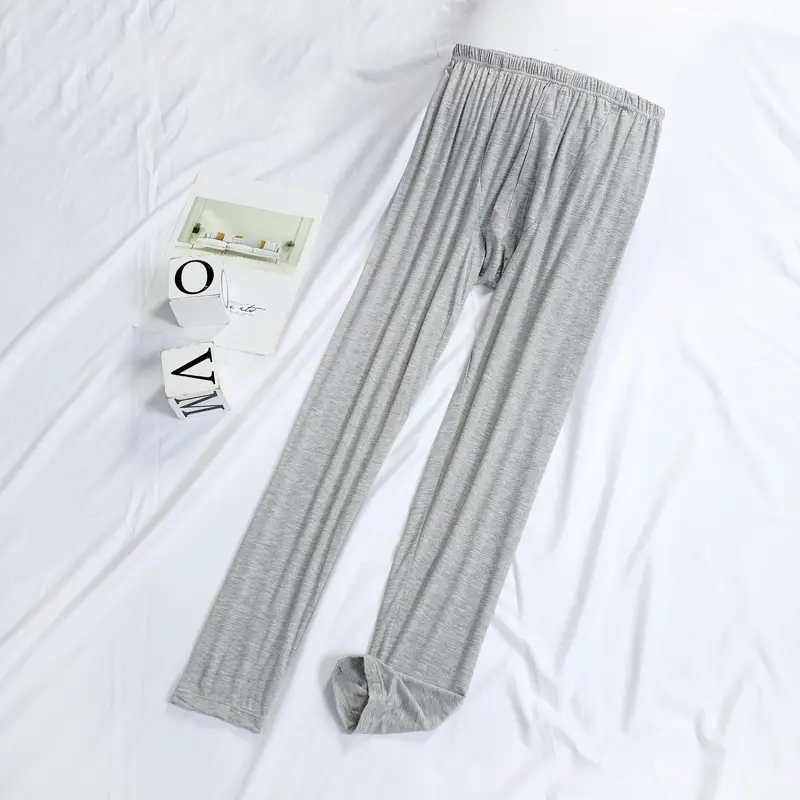 Thin Modal Thermal Pants for Men, High-Waisted, Tight-Fitting, Cotton-Lined, Warm Pants, Sleep Pants, Large Size Thermal Pants in Stock - Image 5