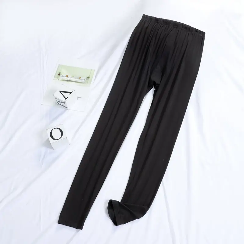 Thin Modal Thermal Pants for Men, High-Waisted, Tight-Fitting, Cotton-Lined, Warm Pants, Sleep Pants, Large Size Thermal Pants in Stock — feature 2