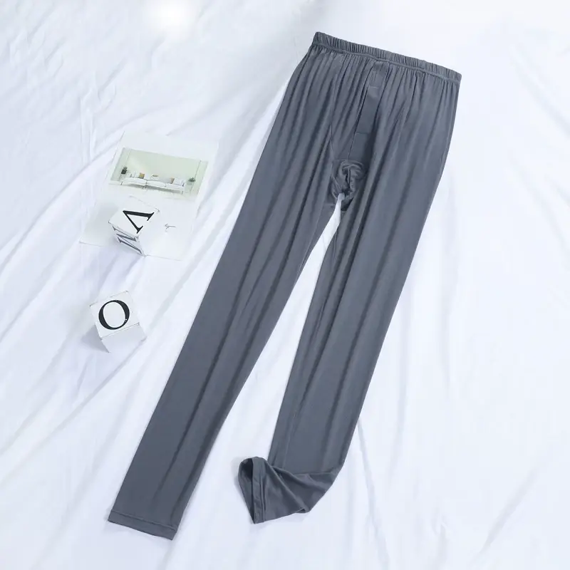 Thin Modal Thermal Pants for Men, High-Waisted, Tight-Fitting, Cotton-Lined, Warm Pants, Sleep Pants, Large Size Thermal Pants in Stock — feature 4