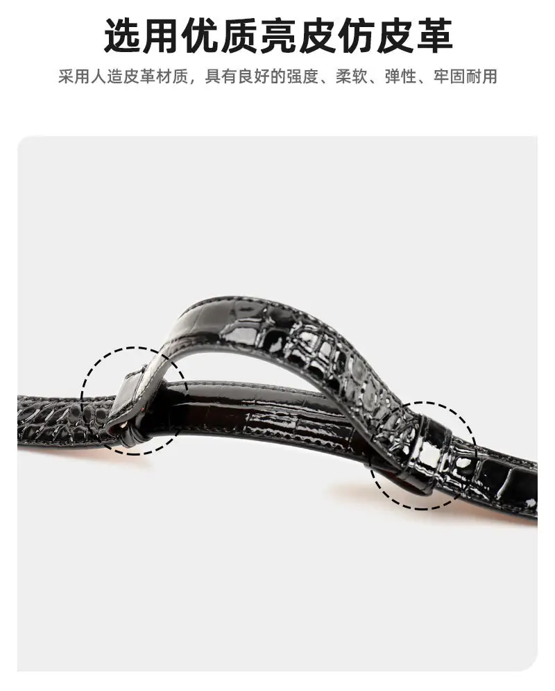 White Rhinestone Buckle Belt for Women — feature 11