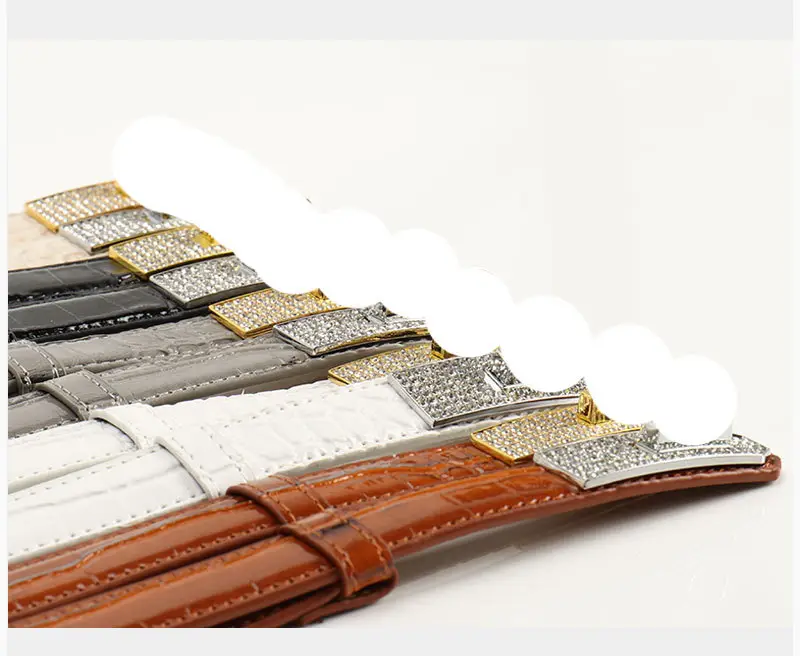 White Rhinestone Buckle Belt for Women — feature 16