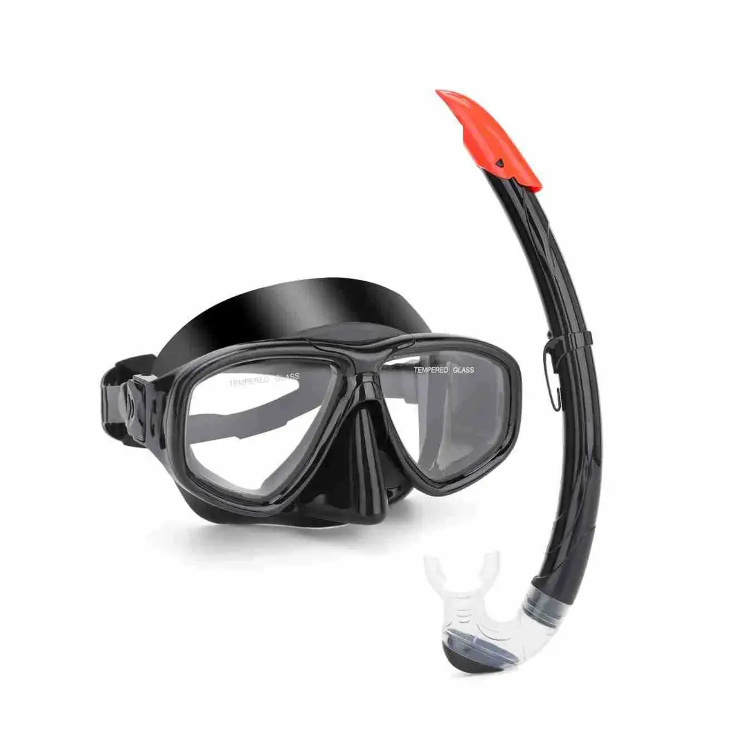 Wave Promotion Professional Snorkeling Two-Piece Set of Equipment Diving Goggles Breathing Tube Large Frame Wide Field of View