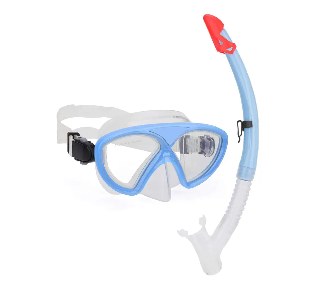 Wave Promotion Professional Snorkeling Two-Piece Set of Equipment Diving Goggles Breathing Tube Large Frame Wide Field of View
