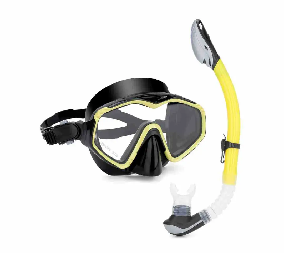 Wave Promotion Professional Snorkeling Two-Piece Set of Equipment Diving Goggles Breathing Tube Large Frame Wide Field of View