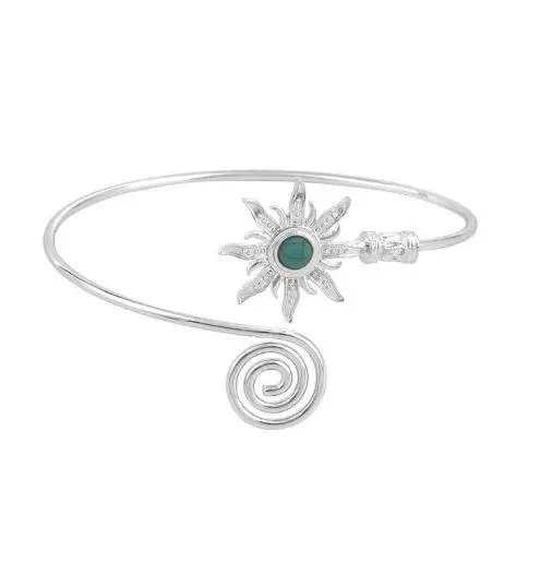 Vintage Sunflower Bracelet Wholesale European and American Cross-Border Metal Jewelry for Women, High-End Adjustable Open Bracelet — feature 8