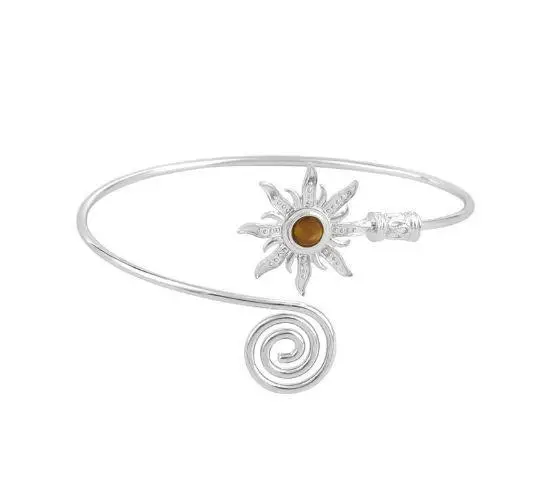 Vintage Sunflower Bracelet Wholesale European and American Cross-Border Metal Jewelry for Women, High-End Adjustable Open Bracelet