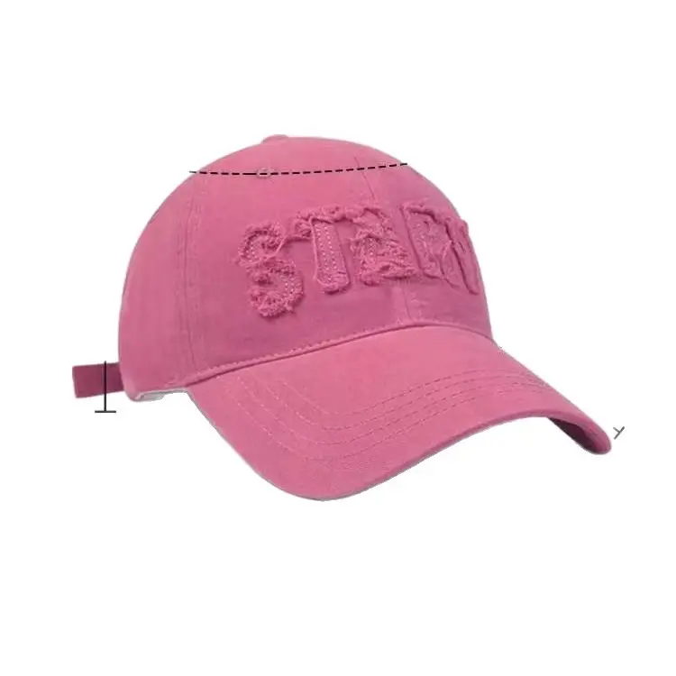 Women's Black Baseball Cap Large Head Circumference Summer