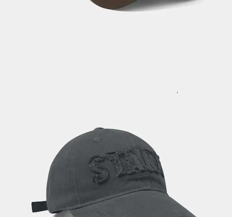 Women's Black Baseball Cap Large Head Circumference Summer — feature 7