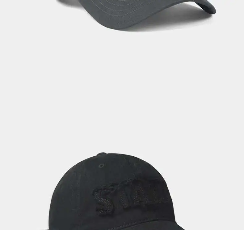 Women's Black Baseball Cap Large Head Circumference Summer — feature 8