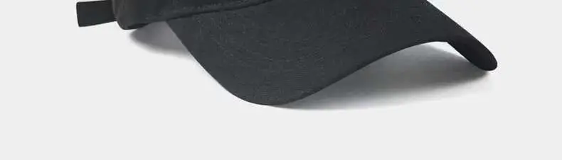 Women's Black Baseball Cap Large Head Circumference Summer — feature 9