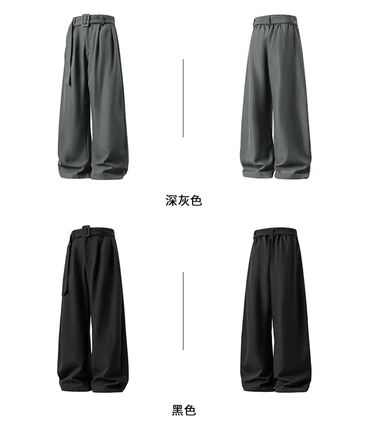 Men's Old Money Style Belt Trousers Brown — feature 32