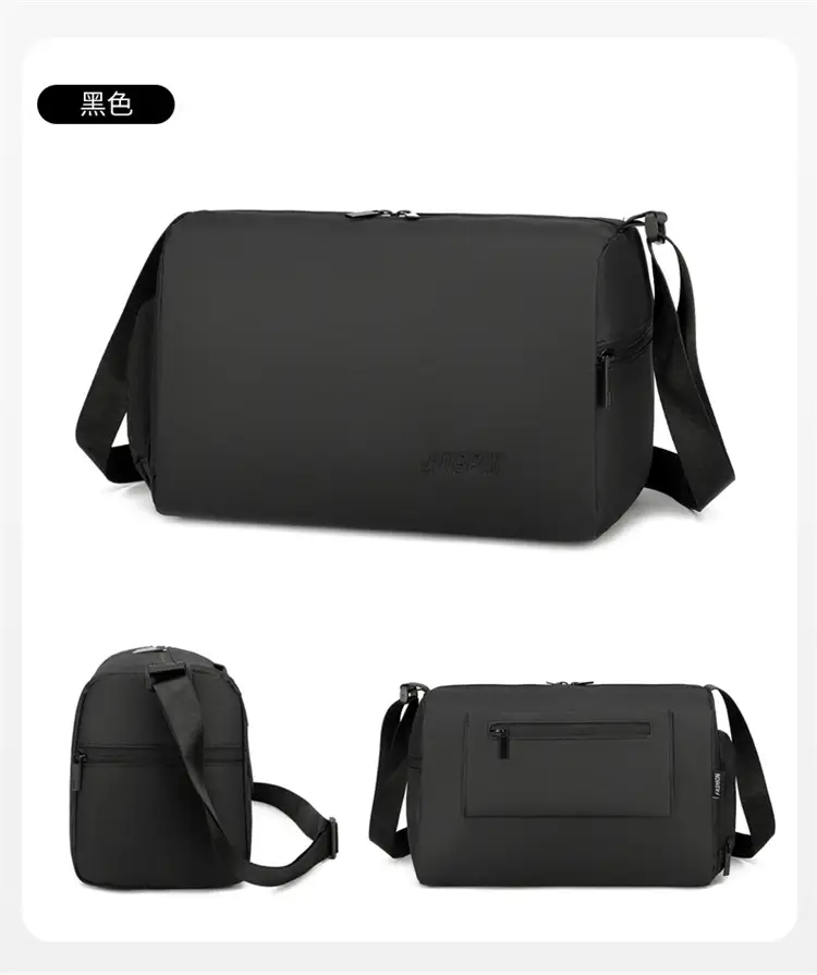 Men Oxford Cloth Shoulder Bag Grey Business Commute — feature 12