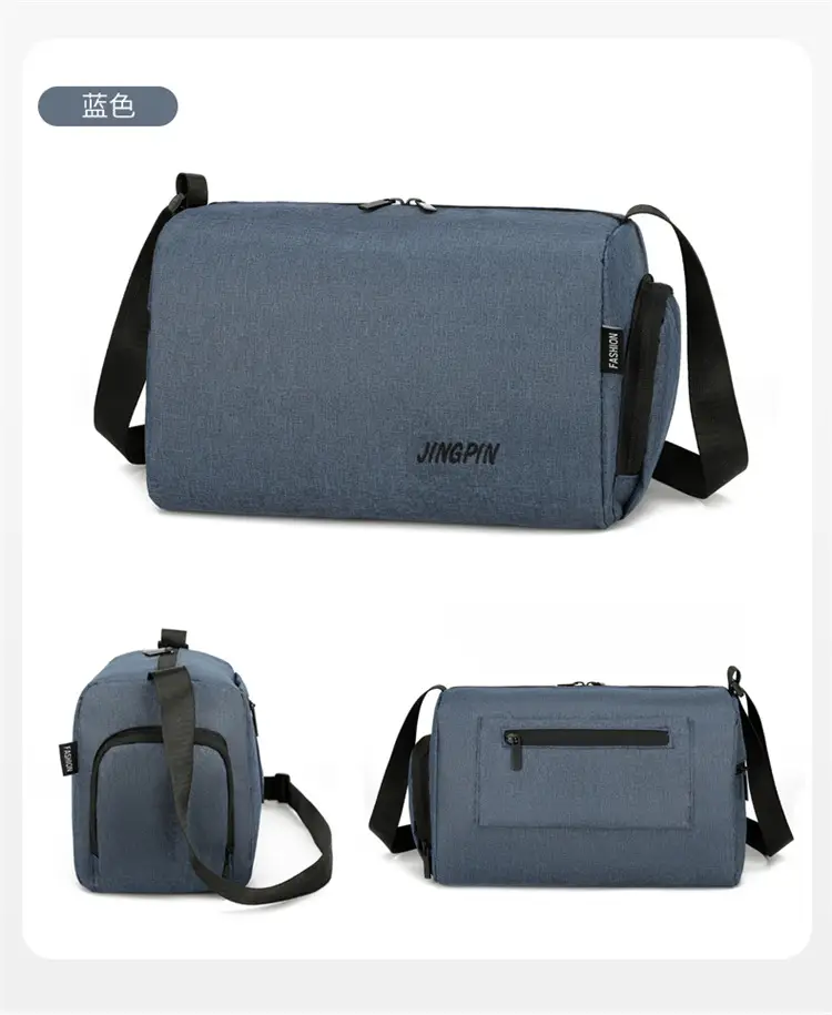 Men Oxford Cloth Shoulder Bag Grey Business Commute — feature 13