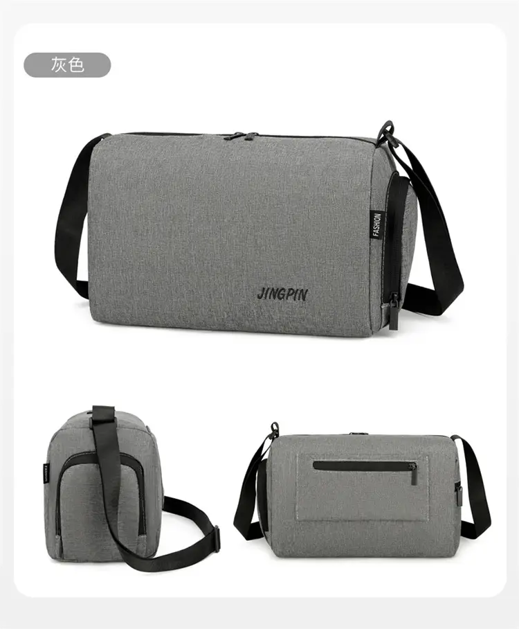 Men Oxford Cloth Shoulder Bag Grey Business Commute — feature 14