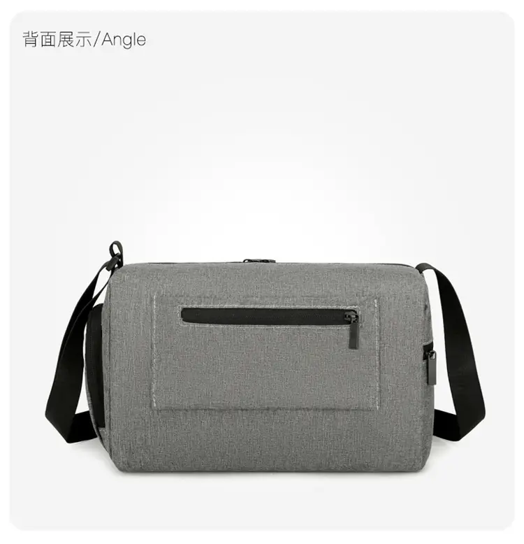 Men Oxford Cloth Shoulder Bag Grey Business Commute — feature 18