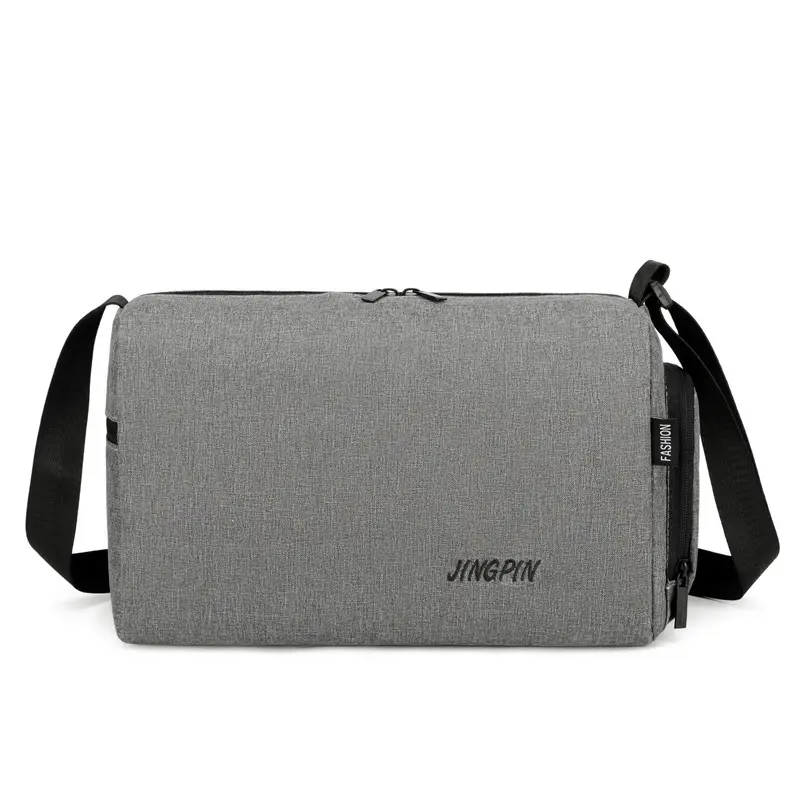 Men Oxford Cloth Shoulder Bag Grey Business Commute - Image 2