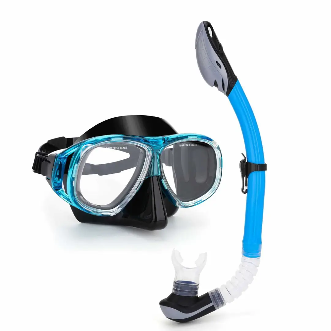 Wave Promotion Professional Snorkeling Two-Piece Set of Equipment Diving Goggles Breathing Tube Large Frame Wide Field of View