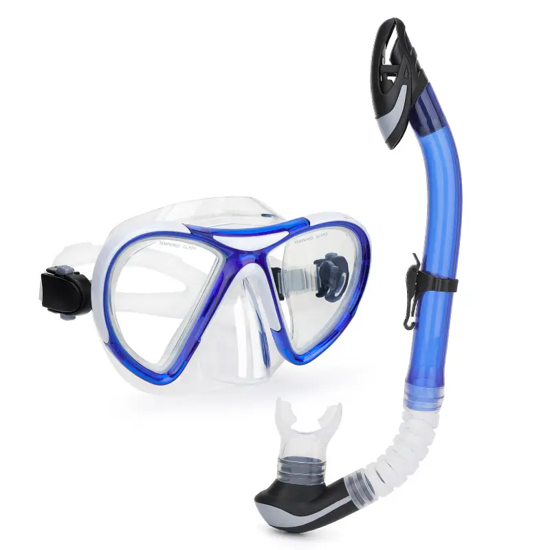 Wave Promotion Professional Snorkeling Two-Piece Set of Equipment Diving Goggles Breathing Tube Large Frame Wide Field of View