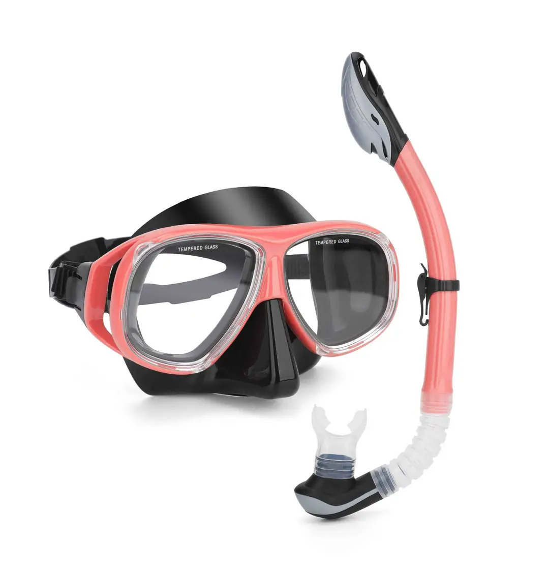 Wave Promotion Professional Snorkeling Two-Piece Set of Equipment Diving Goggles Breathing Tube Large Frame Wide Field of View