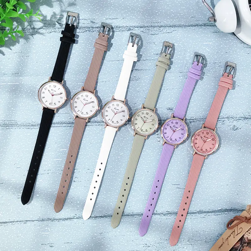 New Style Student Watch for Female Junior High School Students, Korean Version, Simple, Fresh, Digital, Luminous, Waterproof Quartz Watch Wholesale
