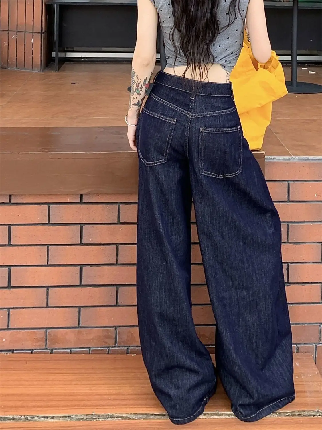 Dark Blue Wide Leg High Waist Jeans for Women 2025 — feature 13