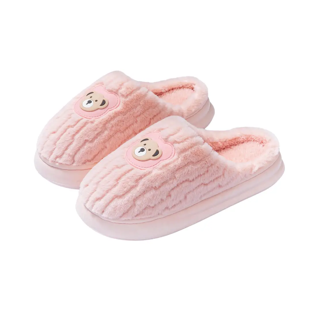 Cartoon-Style Lightweight Cotton Slippers with a Soft Stepping Feel for Men, Autumn and Winter Indoor Home Warm Plush Slippers for Couples, Maternity Slippers for Women - Image 10