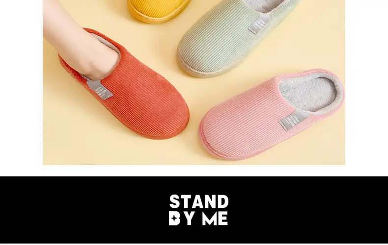 Autumn and Winter Cotton Slippers for Women, Home Use, Non-Slip, Thick-Soled, Couple Style, Indoor Maternity Plush Slippers for Men — feature 12