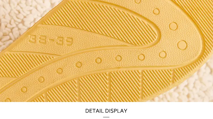 Autumn and Winter Cotton Slippers for Women, Home Use, Non-Slip, Thick-Soled, Couple Style, Indoor Maternity Plush Slippers for Men — feature 6