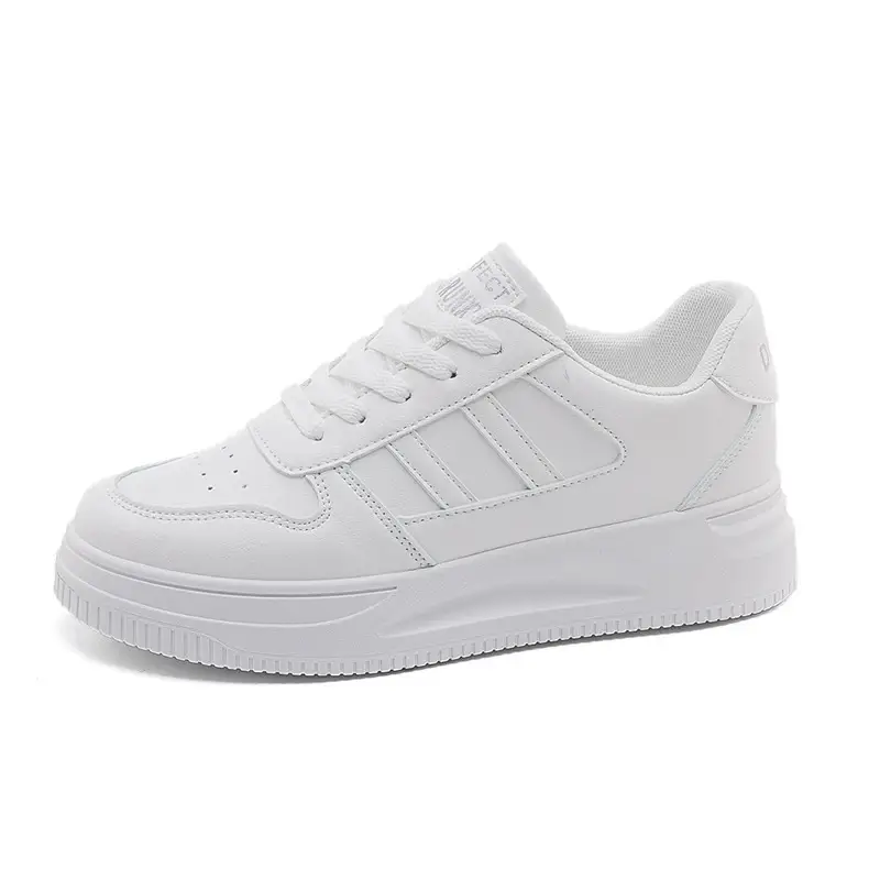 Women White Casual Sneakers 2025 Spring Autumn Ins