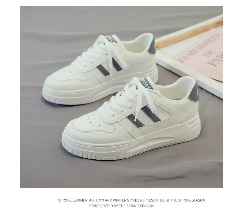 Women White Casual Sneakers 2025 Spring Autumn Ins — feature 10