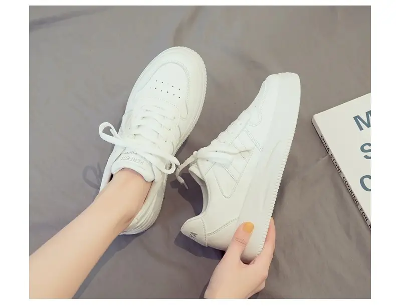 Women White Casual Sneakers 2025 Spring Autumn Ins — feature 15