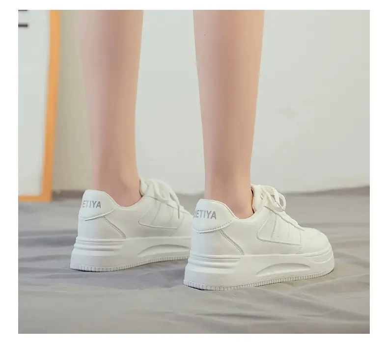 Women White Casual Sneakers 2025 Spring Autumn Ins — feature 16