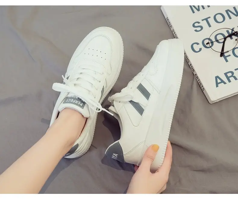 Women White Casual Sneakers 2025 Spring Autumn Ins — feature 17