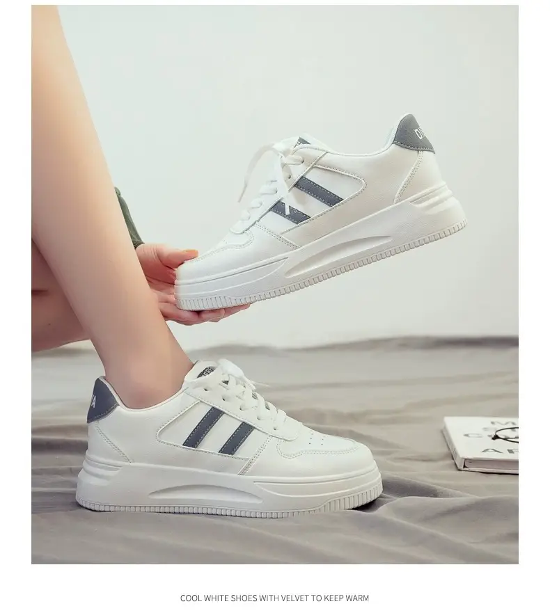 Women White Casual Sneakers 2025 Spring Autumn Ins — feature 18