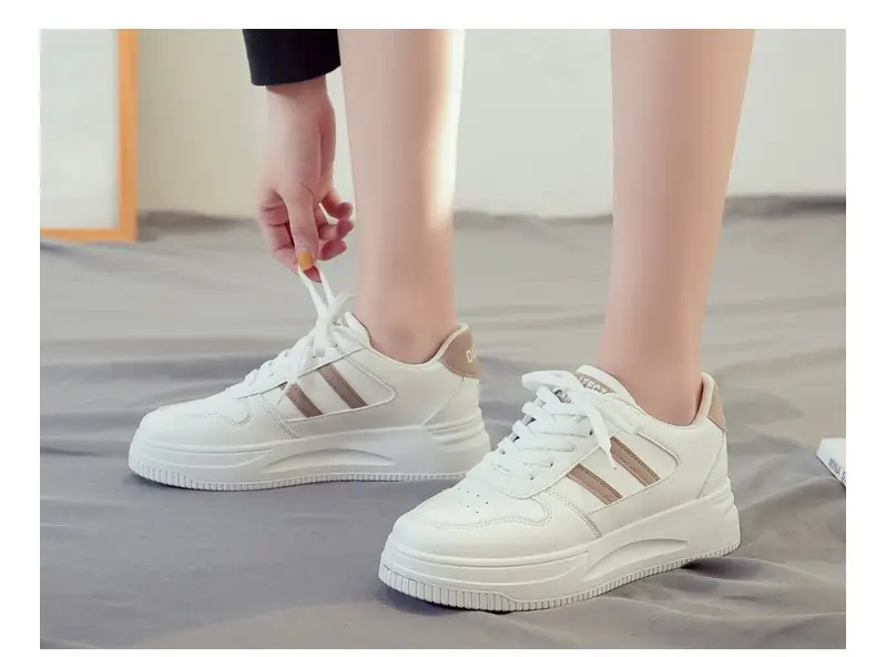Women White Casual Sneakers 2025 Spring Autumn Ins — feature 19