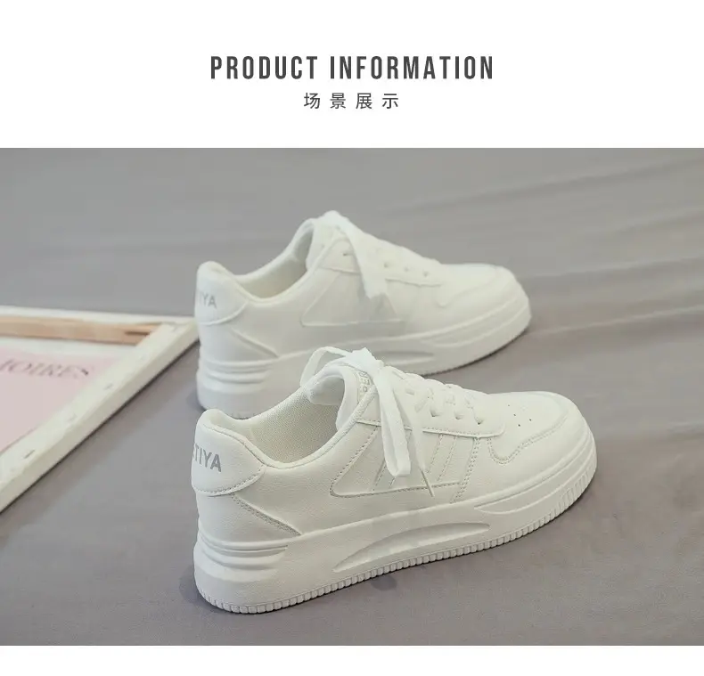 Women White Casual Sneakers 2025 Spring Autumn Ins — feature 6
