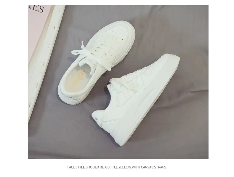 Women White Casual Sneakers 2025 Spring Autumn Ins — feature 7