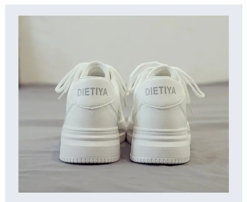 Women White Casual Sneakers 2025 Spring Autumn Ins — feature 8