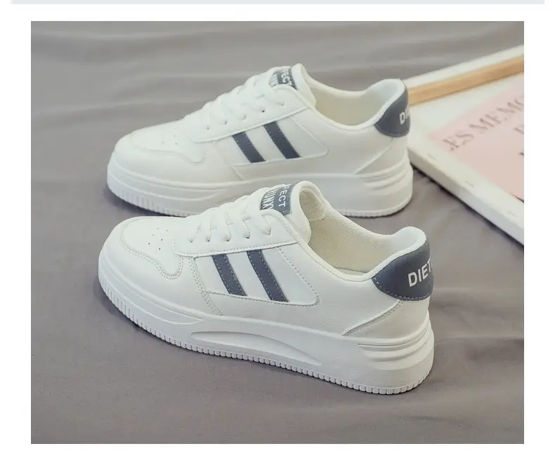 Women White Casual Sneakers 2025 Spring Autumn Ins — feature 9