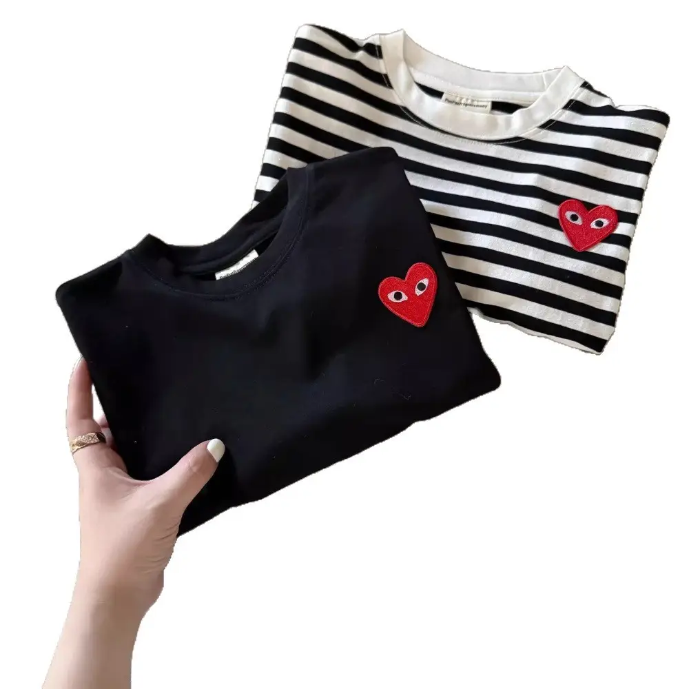 Sweet Red Heart T-Shirt for Boys Long Sleeve Cotton - Image 6