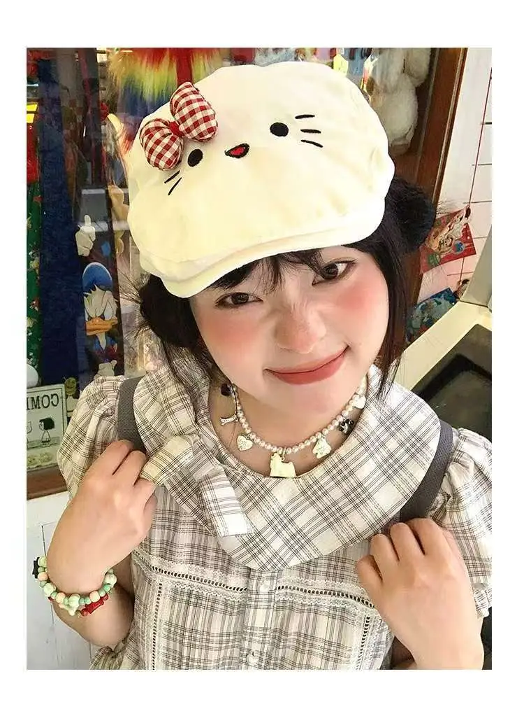 Hello Kitty Bowknot Cat Cap for Women Spring Summer — feature 5