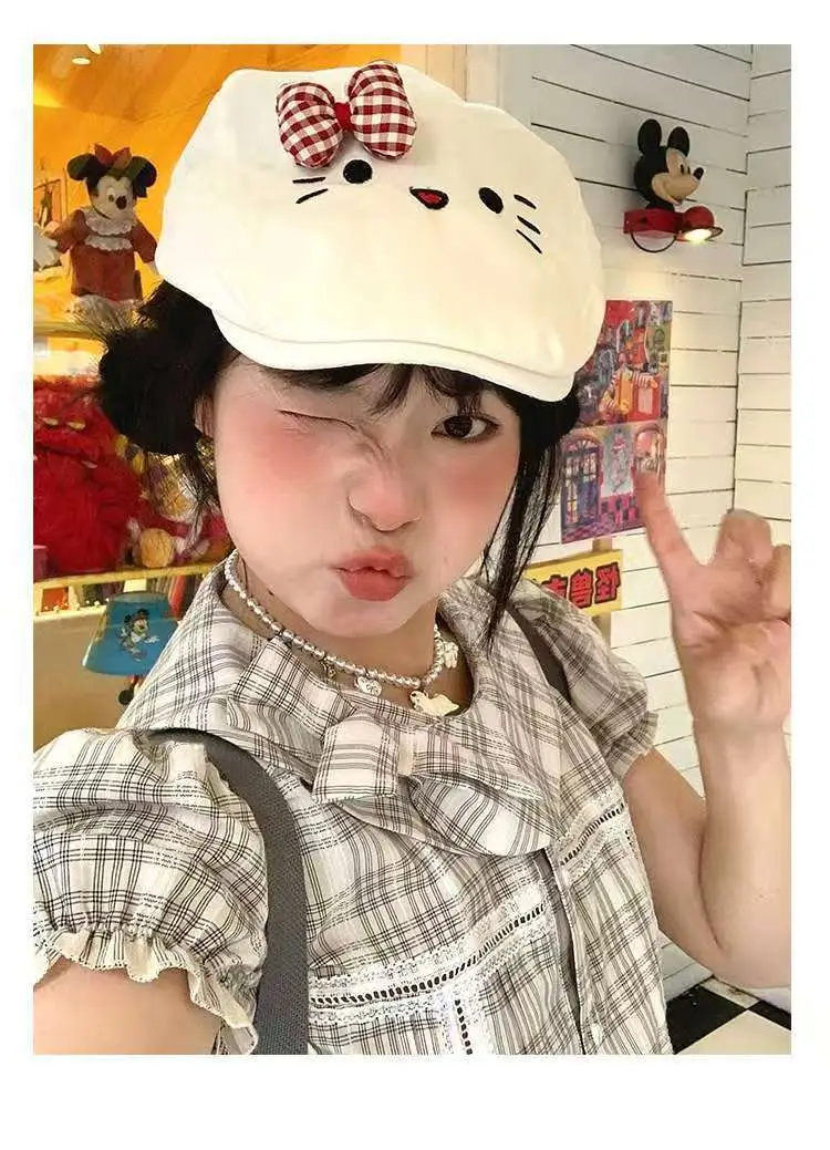 Hello Kitty Bowknot Cat Cap for Women Spring Summer — feature 6