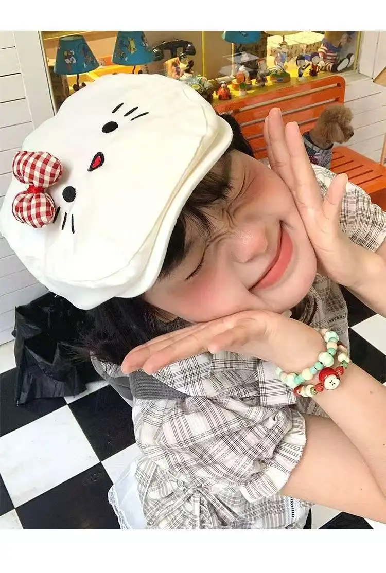 Hello Kitty Bowknot Cat Cap for Women Spring Summer — feature 7