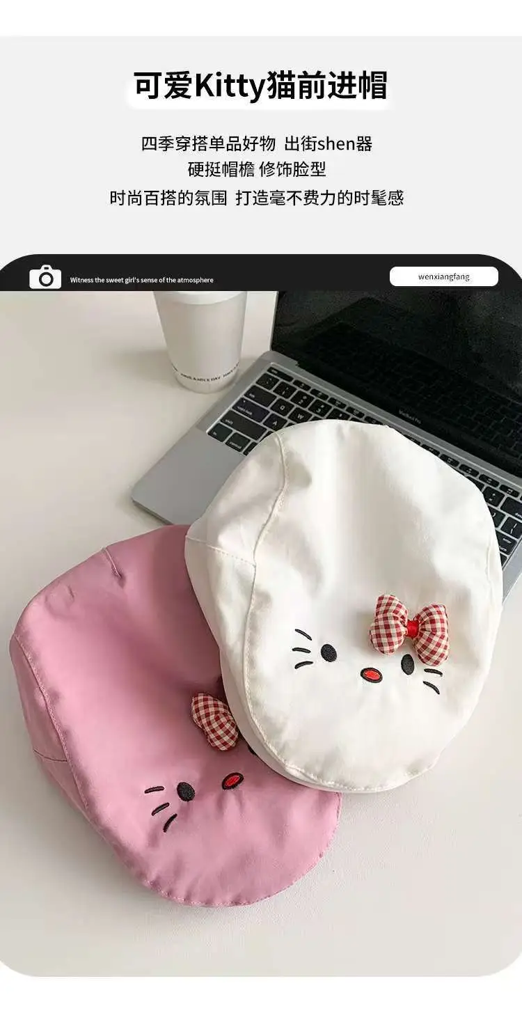 Hello Kitty Bowknot Cat Cap for Women Spring Summer — feature 8