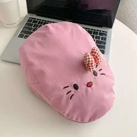 Hello Kitty Bowknot Cat Cap for Women Spring Summer - Image 2