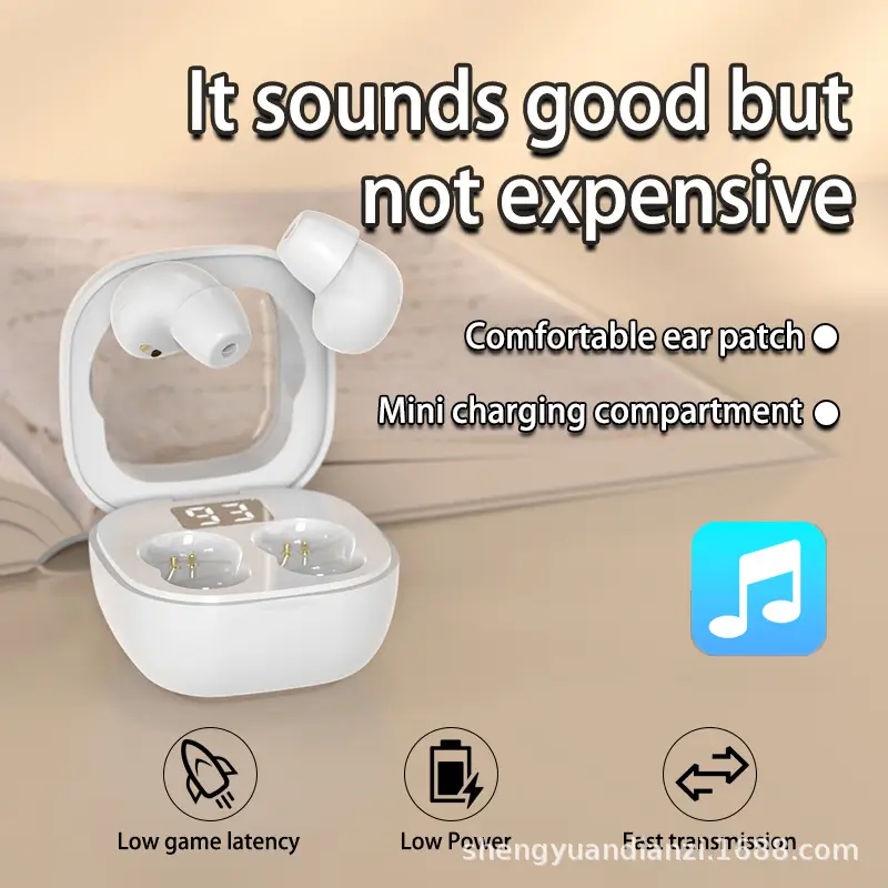 Cross-Border Best-Selling Sk19 Bluetooth Earphones In-Ear Wireless Noise-Cancelling Ultra-Small Mini Sleep Tws Earphones Mini Style