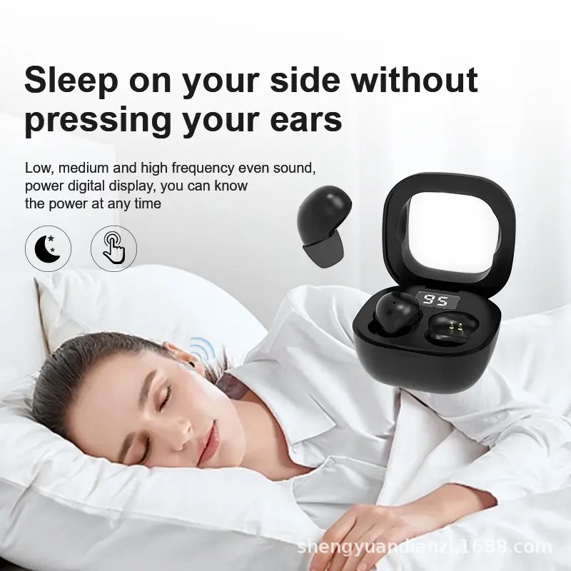 Cross-Border Best-Selling Sk19 Bluetooth Earphones In-Ear Wireless Noise-Cancelling Ultra-Small Mini Sleep Tws Earphones Mini Style