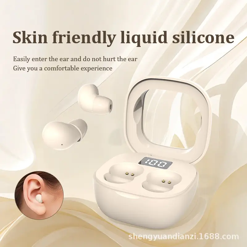 Cross-Border Best-Selling Sk19 Bluetooth Earphones In-Ear Wireless Noise-Cancelling Ultra-Small Mini Sleep Tws Earphones Mini Style
