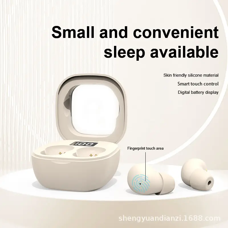 Cross-Border Best-Selling Sk19 Bluetooth Earphones In-Ear Wireless Noise-Cancelling Ultra-Small Mini Sleep Tws Earphones Mini Style